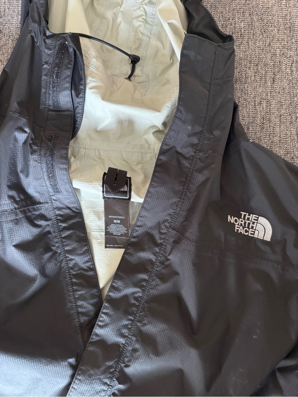 The North Face Black Rain Shell Jacket with Light Lining